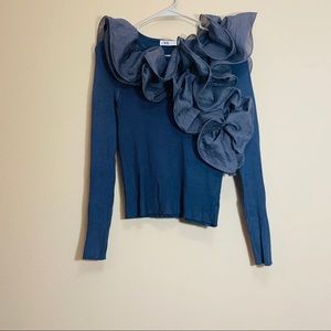 Ruffle sweater top